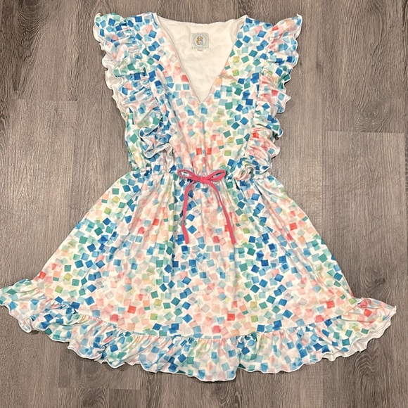Smocking Dog Boutique Woman’s Flutter Sleeve Confetti Dress - Picture 1 of 6